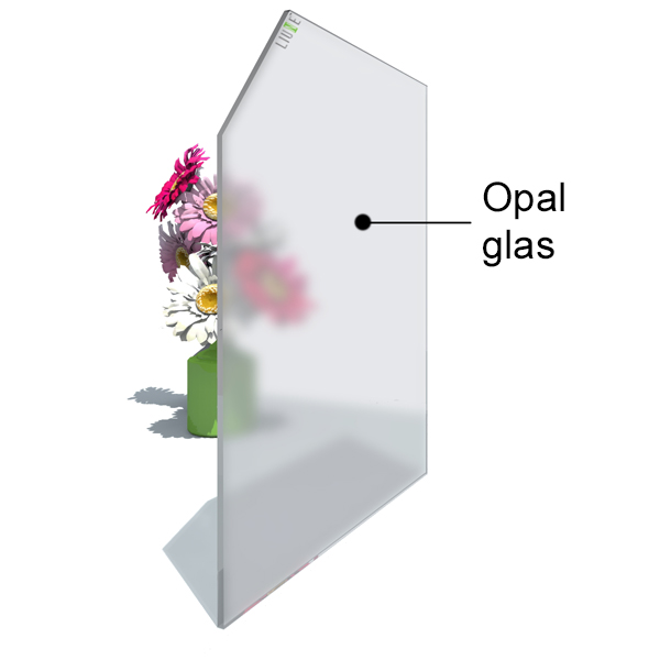 Teknisk bild dörrblad Liune Surface opal glas D15